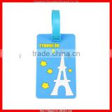 Fashion and popular soft PVC luggage tag travel in Paris (MYD-LT6666)