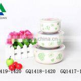 Three Different Color Heat Resistant Soup Bowl With Small Dots thumbnail-5