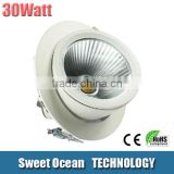 High power round and led downlights 30w 40w adjustable downlight