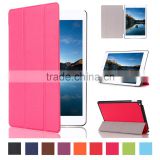 Colorful 3 folders magnet stand free sample tablet leather cover for iPad mini 4 with soft cloth inside