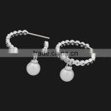 8 Years Golden Supplier of CZ Hoop Piercing Pearl Earring thumbnail-1