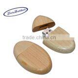 Elliptic Type Usb Flash Drive, Natural Usb Flash Drive, Wooden Usb Flash Drive thumbnail-1