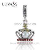 Crown Shape Designs Pearl Pendant For Girl Bracelet Jewelry thumbnail-1