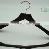 The HEAD Square Top Basic Antique Walnut Wooden Jacket/coat Hanger With Anti Slip Shoulder Insert, 16" or 18" for Display thumbnail-3