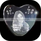 Romantic and Popular 3d Engraved Crystal Gift