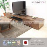 High quality fancy wooden tv stand with various kind of wood made in Japan