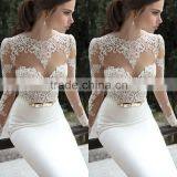 Women Bridesmaid Ball Prom Gown Formal Evening Party Cocktail Long Lace Dress VM thumbnail-1