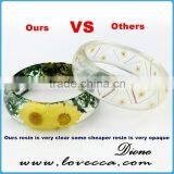 Flower Jewelry- Real Flower Bangle- - Jewelry Made With Flowers thumbnail-4