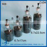 Glass Bottles Oils With Metal Skin thumbnail-1