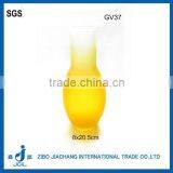 Wholesale Yewllow Frosted Glass Vase for Home Decoration thumbnail-1