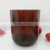 Candle Glass Jar, Dark Amber, Black or White thumbnail-3
