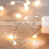 holiday light battery operated Christmas silver wire led lights