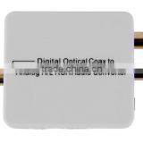 Digital Optical Toslink Coax to Analog R/L RCA 3.5mm Audio Converter Adapter