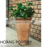 Tall Red Clay Planter Decor - Vietnam Ceramic Pots