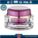 50g Purple Oval Lotion Jar,oval Lotion Bottle Cap Wih Shiny Gold Rim thumbnail-3