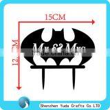 Funny Batman Wedding Cake Topper, Mr&Mrs Acrylic Cake Topper thumbnail-2