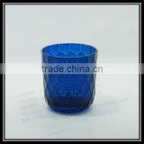 Custom Fish Scale Colored Glass Candle Jar,16oz Cut Glass Candle Holder Votive thumbnail-2