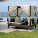 2017 Trade Assurance Leisure Ways Alum Frame pe Rattan Double Modern Sofa Cum Cafe Lounge Daybed thumbnail-2