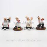 Custom Resin Funny Chef Figurines Wine Bottle Holder