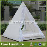 2014 New Hot Sale Foshan Outdoor Fueniture Camping All Weather Rattan Daybed With Canopy thumbnail-1
