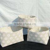 Folding Fabric Cloth Storage Box With Handles thumbnail-1