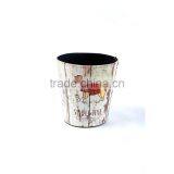 Cartoon Dog Print Waste Bin Faux Leather Open Top Standing Trash Can thumbnail-2