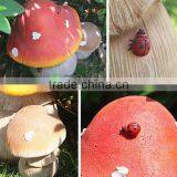 Artificial Ladybug Fairy Mushroom Statue for Garden Decor thumbnail-5