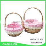 Cheap Handmade Cute Wicker Handle Basket for Gfit thumbnail-1