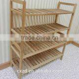 Creative Wooden Four-tier Walnut Shoe Rack thumbnail-1
