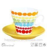 High Quality Dot Decal New Bone China Cup and Saucer thumbnail-1