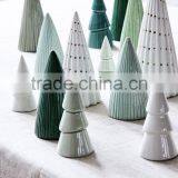 Tabletop Customized Lights up Green Ceramic Christmas Tree thumbnail-2