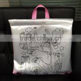 Animation Style DIY Schoolbag Graffiti Hand Bag Children Backpack Hand Bag thumbnail-1