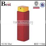 2017 Hot New Products Cosmetic Red Aluminum Cover Glass Perfume Bottle 10ml 20ml 35ml Spray Square Rotary Bottle Perfume thumbnail-1