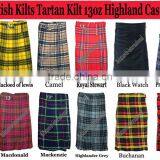 Scottish Kilts 8 Yards Made of Tartan and All Tartan Colors Are Available thumbnail-1