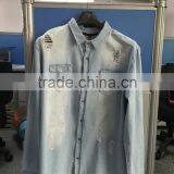 China Stock 100% Cotton Men Denim Shirt thumbnail-1