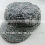 Custom Kid's Plaid Military Caps of 100%Cotton Dongguan Factory thumbnail-1