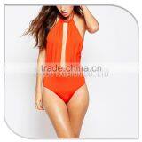70s Plunge Halter One Piece Swimsuit thumbnail-2