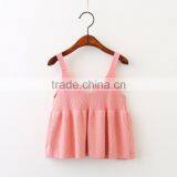 Wholesale Child Knit Pattern Kids Sleeveless Cotton Vest the Spaghetti Straps Sweater Dress thumbnail-4