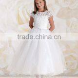 White Tulle Cap Sleeve Baby Gown Fairy Flower Girl Dresses thumbnail-1