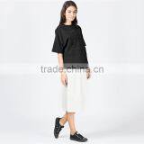 Black Logo Pique Boxy T-shirt Made in Peru t Shirts thumbnail-3