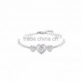 Silver Plated Designer CZ Solitaire Bracelet thumbnail-1