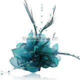 Small Beaded Feather Fabric Corsage Brooch Dance Hair Accessories the Bride Jewelry Accessories Pin thumbnail-3