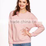 Whole Sale Pink Bow Tie Custom Sweatshirt Split Back Fashion Dolman Sleeve Sweatshirt Pullovers French Terry thumbnail-6