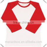 100% Cotton Plain Ladies Baseball Tee 3/4 Raglan Sleeve Baseball T Shirt Contrast 2 Tone Unisex Baseball T-Shirt Wholesale thumbnail-1