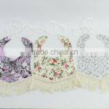 High Quality 100% Cotton Floral Pattern Baby Hat Girl Simple Cap With Easy Tie thumbnail-5