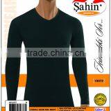 Men Lycra V-Neck Long Sleeve T-Shirt thumbnail-1