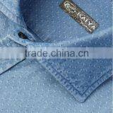 High Quality Men's Washed Denim Long Sleeves Shirt thumbnail-2