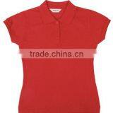 100% Pique Cotton Women Classic Solid Color Blank Polo T-shirts for Printing thumbnail-2