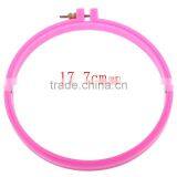 High Quality Embroidery Supplies Fuchsia Plastic Punch Embroidering Hoop thumbnail-3