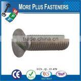 Made in Taiwan DIN 963 Slotted Countersunk Machine Screw Brass Stainless Steel Zinc Plated DIN 963 thumbnail-5